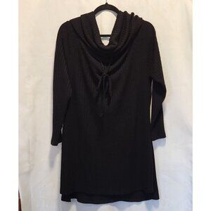 Seven7 Melissa McCarthy Size 1X Black Off Shoulder Long Sleeve Sweater Cowl Neck
